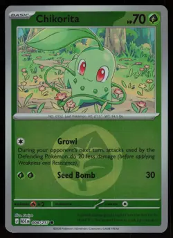 CHIKORITA (ENERGY SYMBOL PATTERN) 008/217 ME: ASCENDED HEROES POKEMON NM/M - Image 1