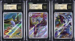 SET 3 CGC 10 PRISTINE JAPANESE Pokemon Frigibax Arctibax Baxcalibur SV2P SEQUEN - Image 1