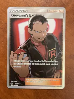 Pokemon Giovanni's Exile Hidden Fates 67/68 Full Art Ultra Rare Holo - Image 1