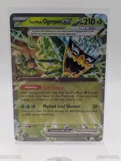 Teal Mask Ogerpon ex 012/131 Double Rare Prismatic Evolutions Pokemon NM - Image 1