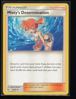 Misty's Determination 62/68 Pokemon Hidden Fates Uncommon Near Mint - Image 1