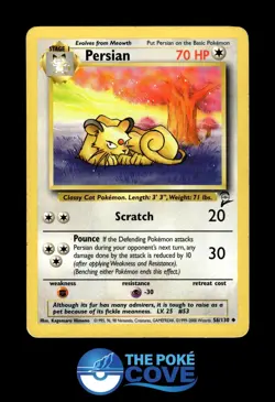 Persian 56/130 | Base Set 2 | Pokemon Uncommon | LP - Image 1
