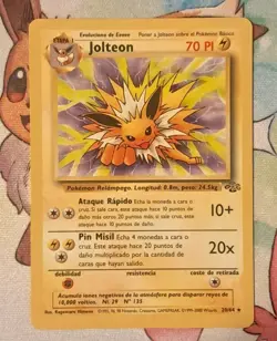 Pokemon TCG Jolteon 20/64 Jungle Spanish Unlimited Rare LP - Image 1