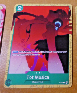 ONE PIECE ENGLISH CARD GAME CARTE PROMO Tot Musica P-060 EN MINT - Image 1