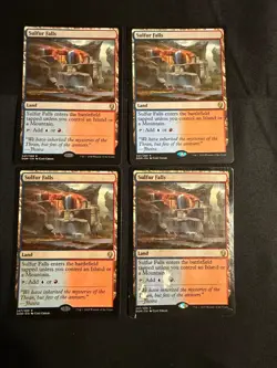 x4 Sulfur Falls [Dominaria] 4x Magic MTG Cards LP - Image 1