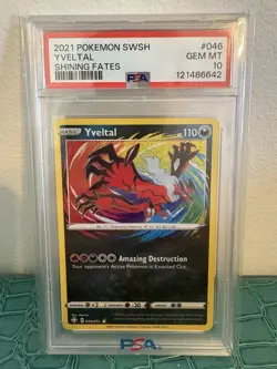 Pokemon Card Yveltal 046/072 Holo Amazing Rare Shining Fates PSA 10 GEM MINT - Image 1