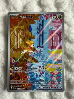 Pokemon Deerling TCG Scarlet & Violet Temporal Forces Holo Card 165/162 IR NM - Image 1