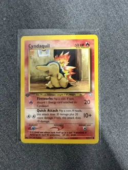 Pokemon TCG Neo Genesis Cyndaquil Card 57/111 Regular 1st Edition Common - Image 1
