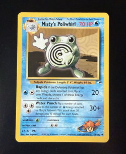 Misty's Poliwhirl Gym Heroes 053/132 Unlimited Edition Regular Card - Image 1