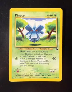 Pineco 61/75 Neo Discovery Regular Common Card Pokemon TCG - Image 1