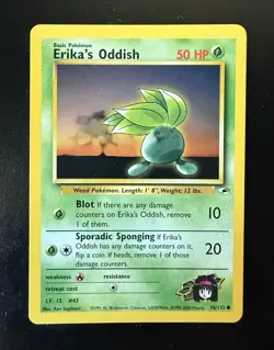 Pokemon TCG Erika's Oddish Gym Heroes 78/132 Regular Unlimited Common Card - Image 1