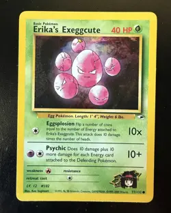 Erika's Exeggcute 77/132 Gym Heroes Unlimited Common Pokemon Card - Image 1
