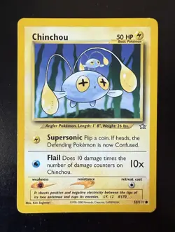 Chinchou 55/111 Neo Genesis Regular Unlimited Common Card Pokemon TCG - Image 1
