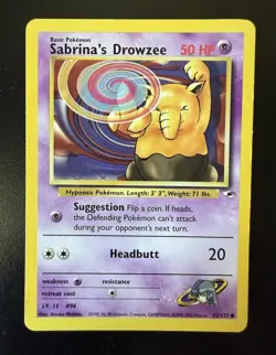 Sabrina's Drowzee 092/132 Gym Heroes Regular Common Card Pokemon TCG - Image 1