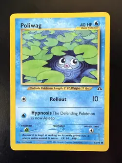 Poliwag 62/75 Neo Discovery Regular Common Card Pokemon TCG Vintage - Image 1