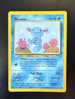 Wooper 71/75 Neo Discovery Regular Common Card Pokemon TCG Vintage - Image 1