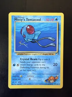 Misty's Tentacool 057/132 Gym Heroes Regular Unlimited Uncommon Card Pokemon TCG - Image 1