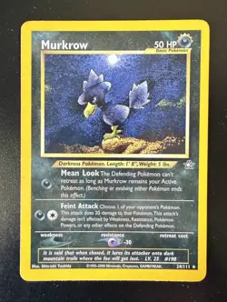 Murkrow 24/111 Neo Genesis Regular Unlimited Rare Card Pokemon TCG - Image 1
