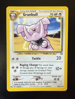 Granbull 37/111 Neo Genesis Regular Unlimited Uncommon Card Pokemon TCG - Image 1