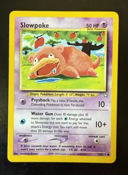 Pokemon Neo Genesis Slowpoke Common (73/111) Unlimited Card TCG - Image 1