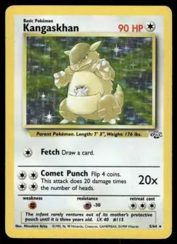 Pokemon Cards Kangaskhan 5/64 Unlimited Holo Jungle WOTC Rare MP - Image 1