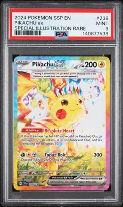 PSA 9 Pikachu EX 238/191 Ssp En Surging Sparks Special Illustration Rare POKEMON - Image 1