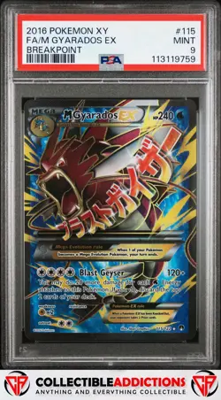 2016 Pokemon Xy Breakpoint #115 M Gyarados Ex Breakpoint PSA 9 - Image 1