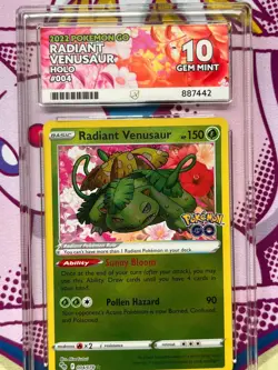 Pokemon TCG - Radiant Venusaur 004/078 - Pokemon GO - Graded - ACE 10 - #1 - Image 2