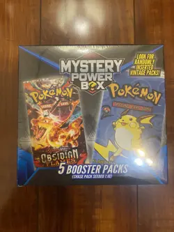 Pokemon Walmart Mystery Power Box 5 Booster Packs Seeded 1:10 Chase Pack! Sealed - Image 1