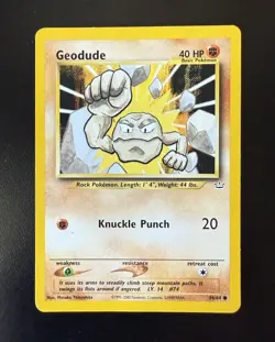 Geodude 44/64 Neo Revelation Regular Common Pokemon TCG - Image 1