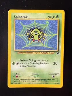 Spinarak 64/75 Neo Discovery Regular Unlimited Common Pokemon TCG - Image 1