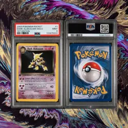 Dark Alakazam Holo 1/82 1st Edition Team Rocket Pokemon TCG PSA 9 - Image 1