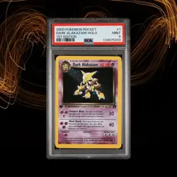 Dark Alakazam Holo 1/82 1st Edition Team Rocket Pokemon TCG PSA 9 - Image 2