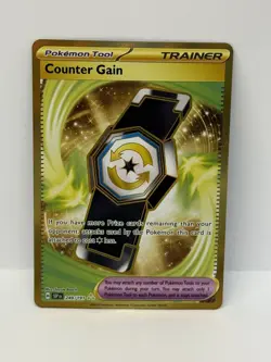 Counter Gain 249/191 Pokemon Surging Sparks Hyper Rare Gold Near Mint - Image 1