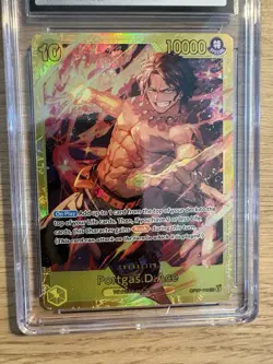 One Piece CCG Portgas.D.Ace Secret Rare CGC 10 - Image 2