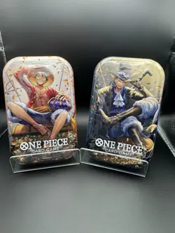 One Piece OP-13 Tin Pack Set Vol.2 (2 Tins) Luffy & Sabo Factory Sealed - Image 1