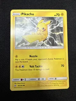 Pokemon Cards Pikachu 66/236 Cosmic Eclipse 2019 - Image 1
