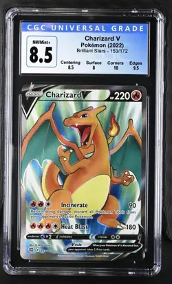 Charizard V Brilliant Stars CGC 8.5 NM-MT+ 2022 Pokemon Card - Image 1