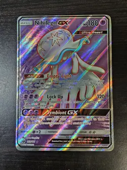 Nihilego GX Pokemon TCG: Crimson Invasion Full Art Holo Card 103/111 - Image 1