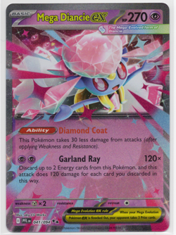 Pokemon TCG Mega Diancie ex 041/094 Phantasmal Flames Ultra Rare Holo Pokemon Ca - Image 1