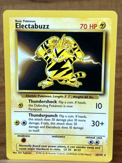 Pokemon TCG Electabuzz 20/102 Base Set Rare - Image 1