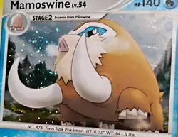 Mamoswine 9/146 Legends Awakened Holo Rare Pokemon TCG - LP - Image 4