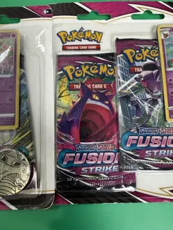 Pokemon Fusion Strike 3-Pack Blister Lot x2 Espeon Promo Sealed Packs - Image 3