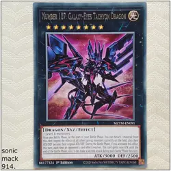 Number 107: Galaxy-Eyes Tachyon Dragon - MZTM-EN091 - Rare 1st Edition Yugioh - Image 1