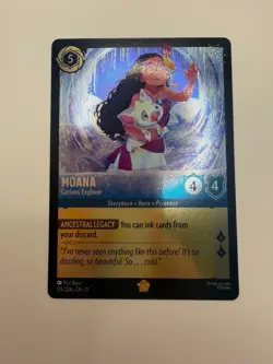 Disney Lorcana Moana Curious Explorer Winterspell 155/204 Holo Foil NM ATC - Image 1