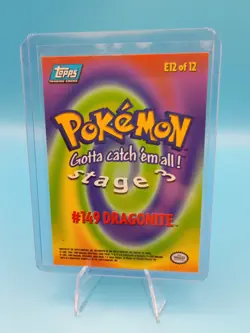 Pokemon The First Movie Topps Dragonite E12 of 12 Card - Image 2