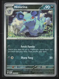 Nidorina Uncommon SV: Scarlet & Violet 151 030/165 NM Pokemon Card Reverse Holo - Image 1
