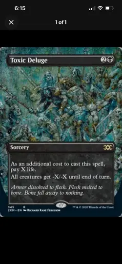 MTG English Borderless Toxic Deluge NM Normal Double Masters - Image 1