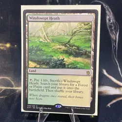 Magic the Gathering - Windswept Heath - Khans of Tarkir Rare Land LP 248 MTG - Image 1