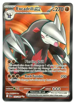 Excadrill ex 160/086 - Pokemon TCG - Black Bolt Ultra Rare Holo - M/NM - Image 1